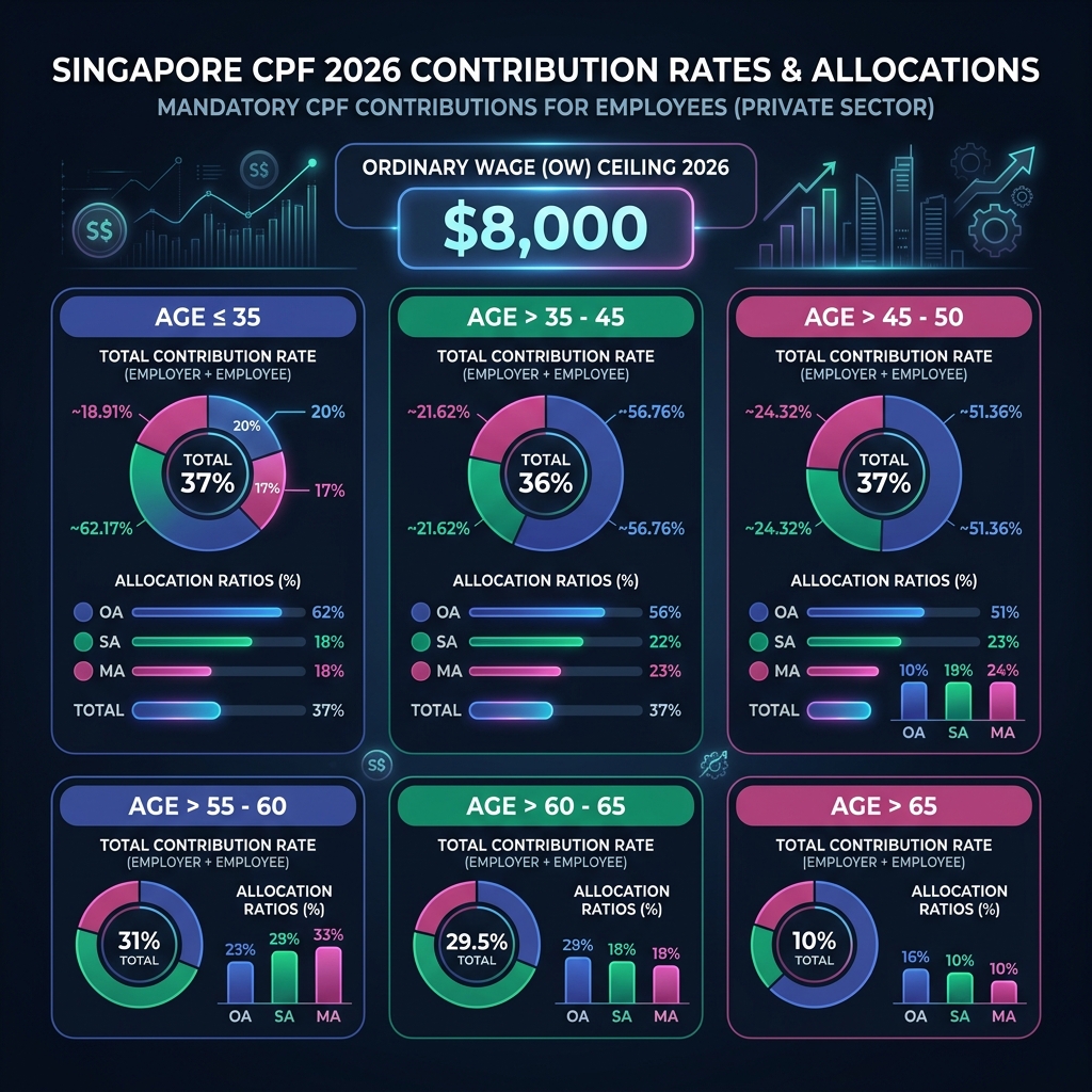 Singapore CPF 2026 Infographic
